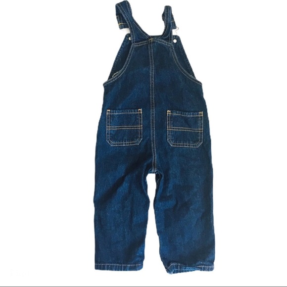 CARTERS Jean Overalls With Pockets Toddler Denim Jean Blue Boys Age 24M/2T - Picture 9 of 10